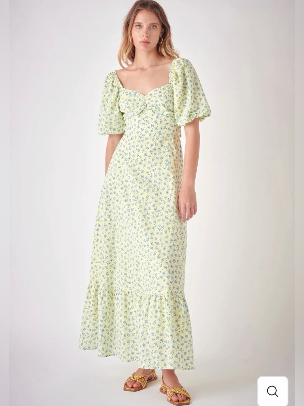 Floral Back Tied Maxi Dress